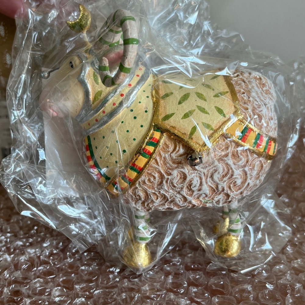 MacKenzie-Childs Patience Brewster Manger Ram Figure Nativity 08-07182 New